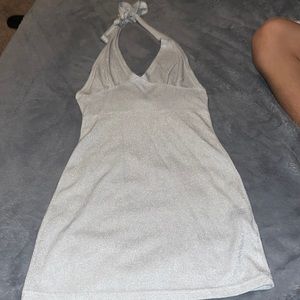 Mini silver shiney dress
